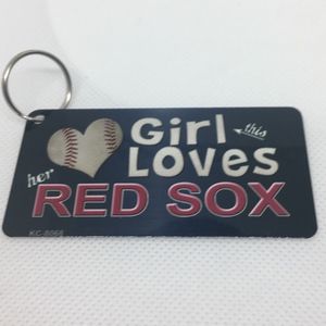 This Girl Loves her Red Sox Novelty Key Chain